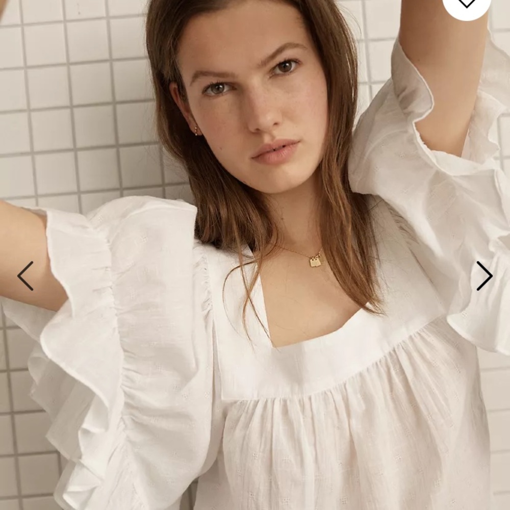 Madewell Flutter Sleeve blouse - Picture 3 of 4